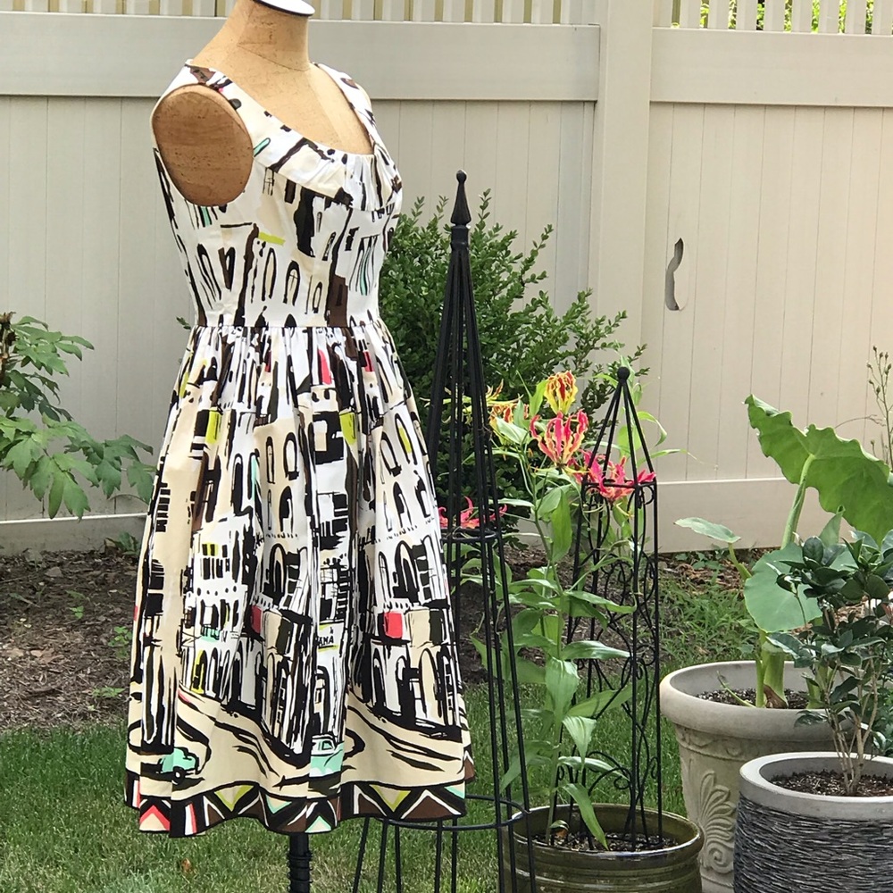 Kate Spade Havana Landscape print dress